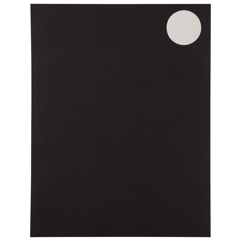 JAM PAPER Circle Label Sticker Seals - 1 2/3 Inch Diameter - Black - 120 Round Labels/Pack - Image 5